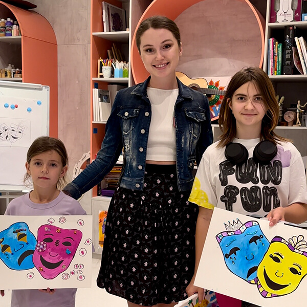 Finished canvas artwork from Dolce Arty painting class